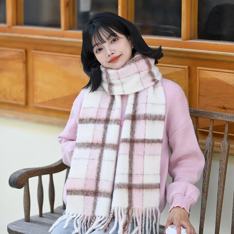 Fancet Studios Sheep Wool Knit Scarves Women's-15