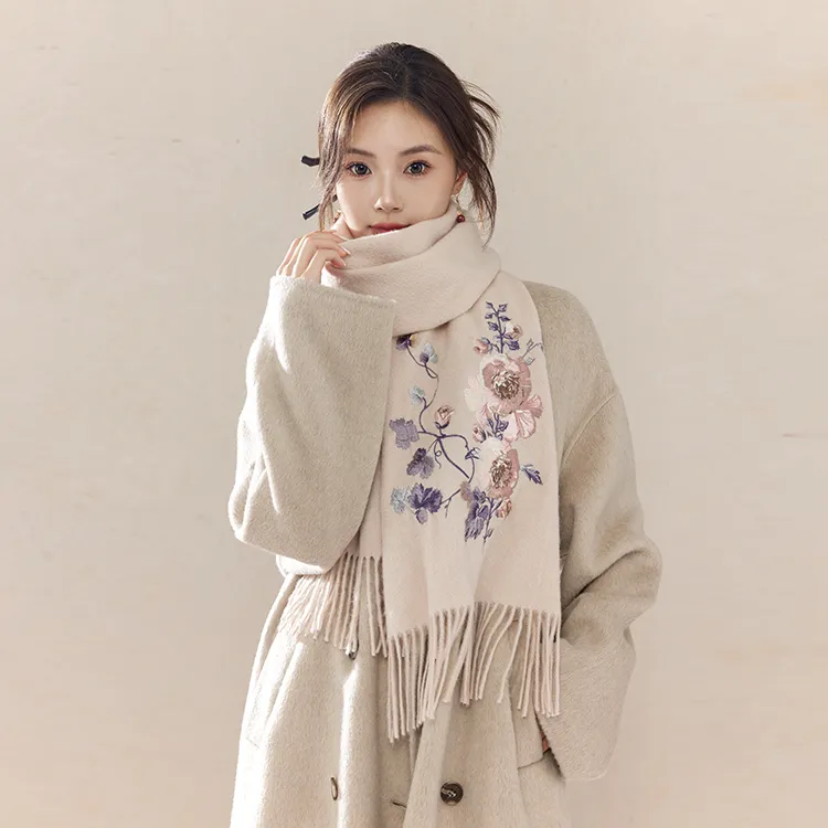 Fancet Studios 100% Sheep Wool Knit Scarves Women's-11