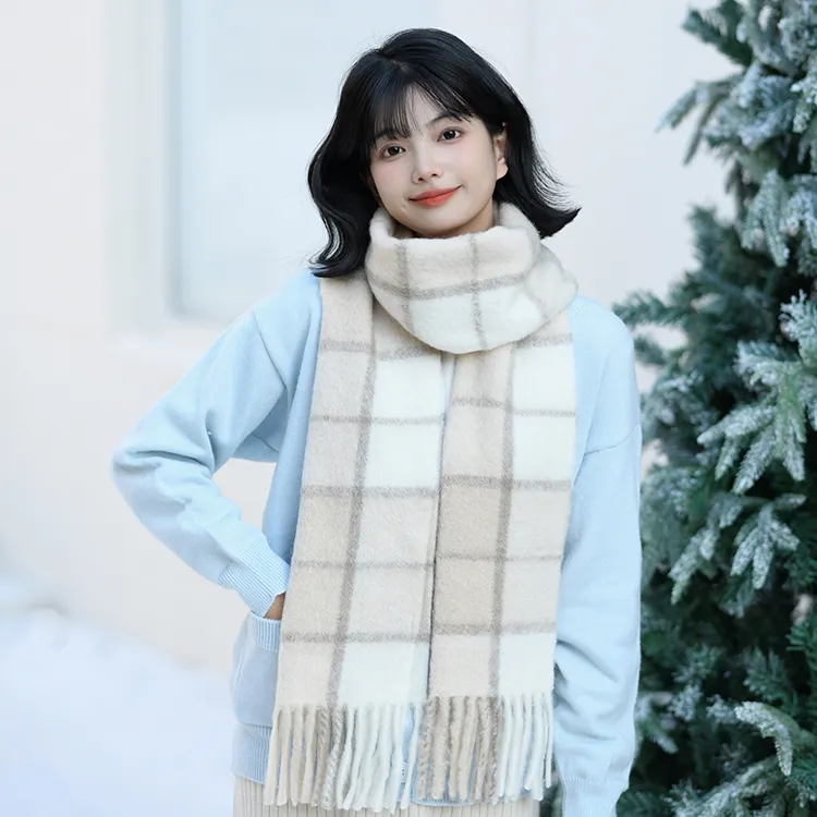 Fancet Studios Sheep Wool Knit Scarves Women's-1