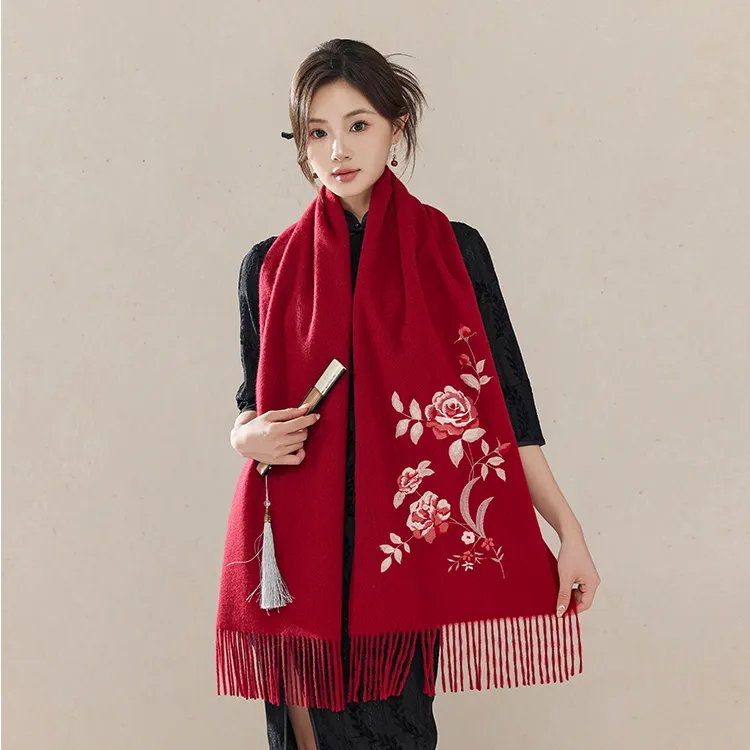 Fancet Studios Sheep Wool Knit Scarves Women's-8
