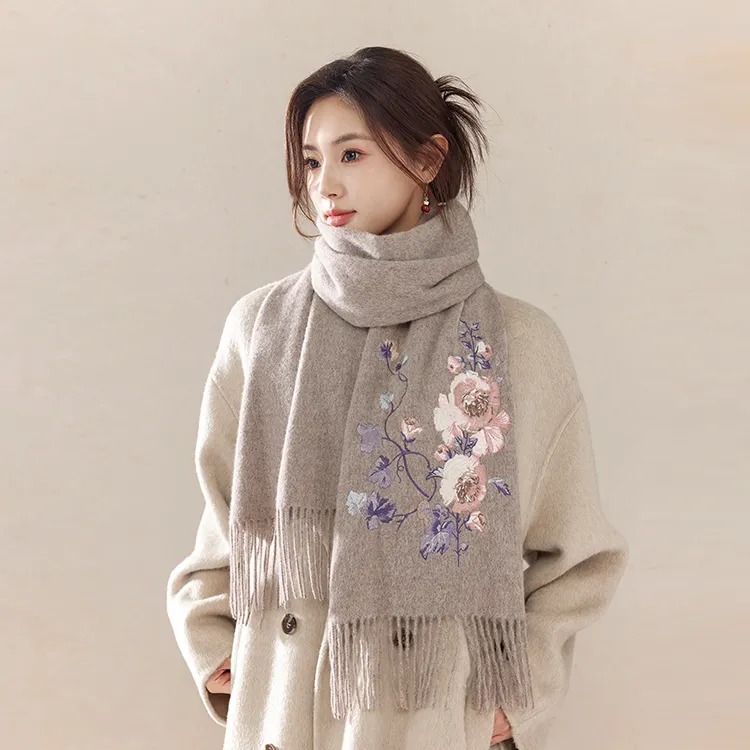 Fancet Studios 100% Sheep Wool Knit Scarves Women's-17