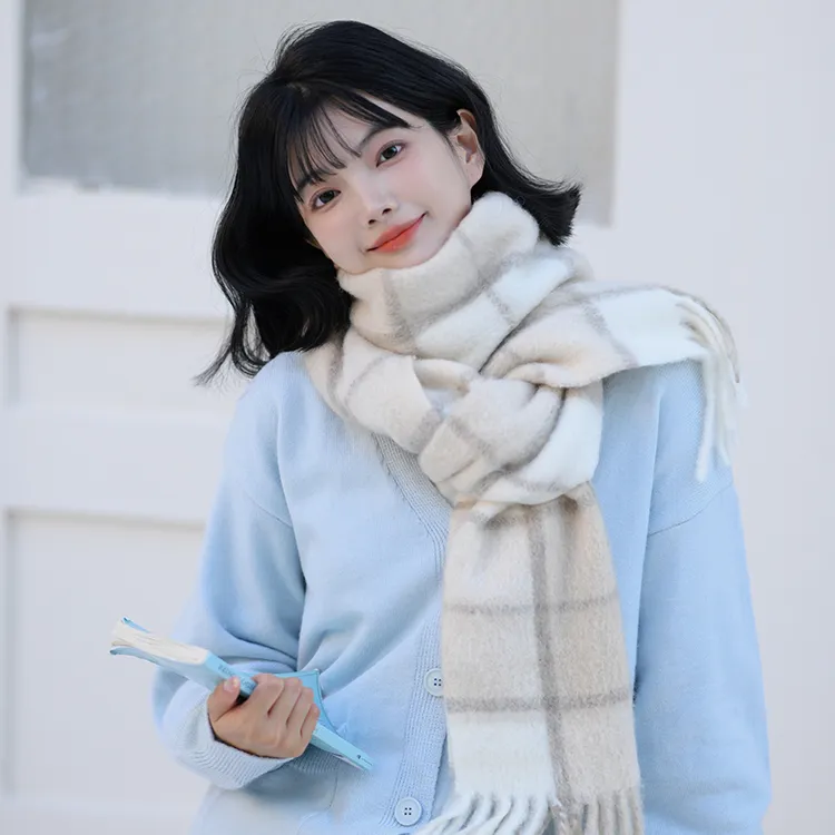 Fancet Studios Sheep Wool Knit Scarves Women's-3