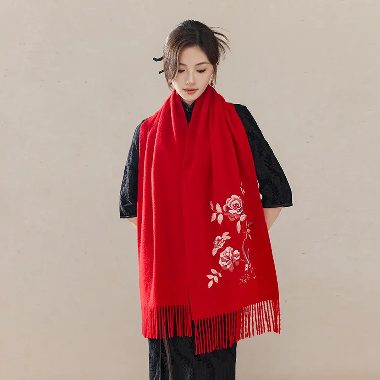 Fancet Studios Sheep Wool Knit Scarves Women's-49