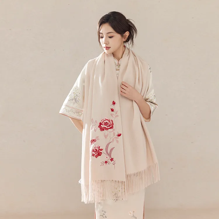 Fancet Studios Sheep Wool Knit Scarves Women's-13