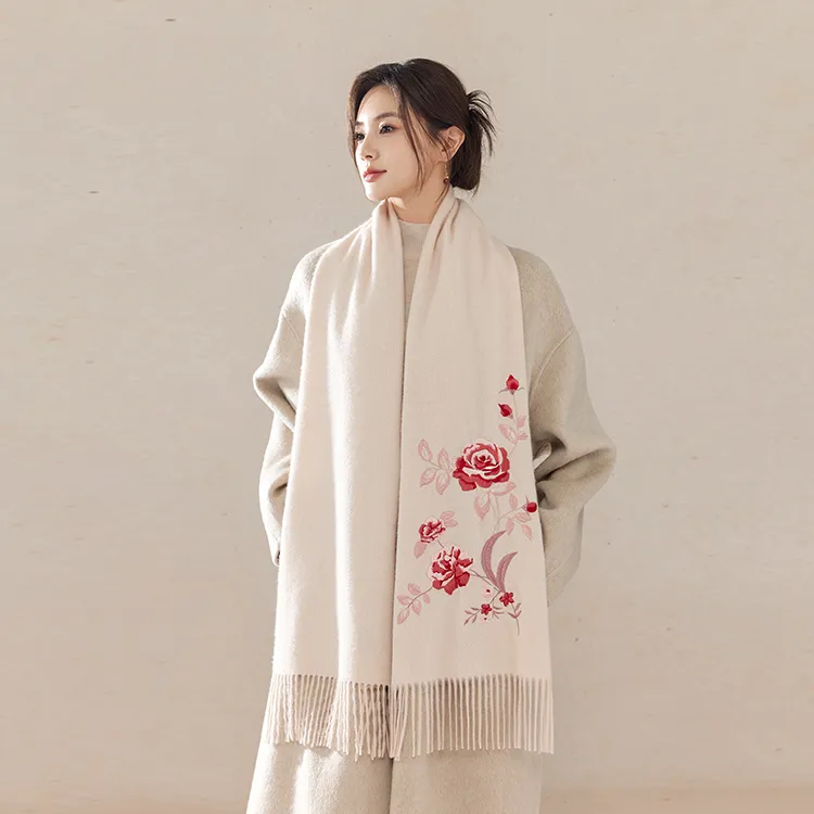 Fancet Studios Sheep Wool Knit Scarves Women's-39