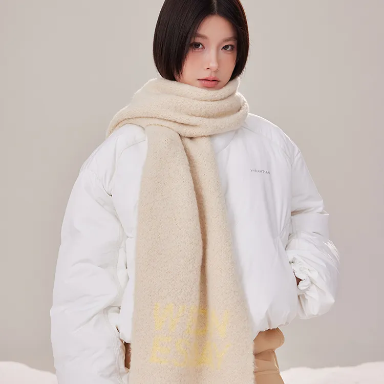 Fancet Studios Sheep Wool Knit Scarves Women's-2