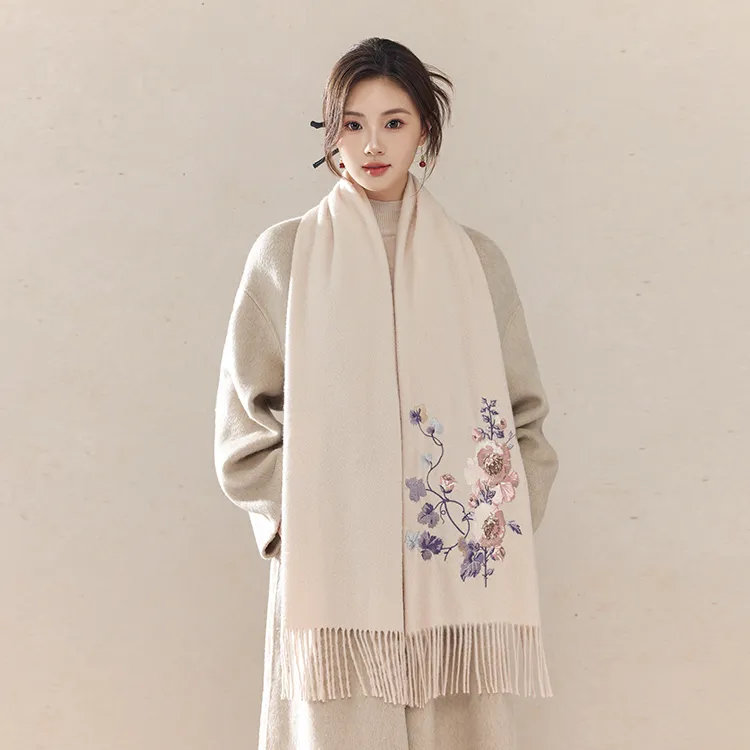 Fancet Studios 100% Sheep Wool Knit Scarves Women's-40