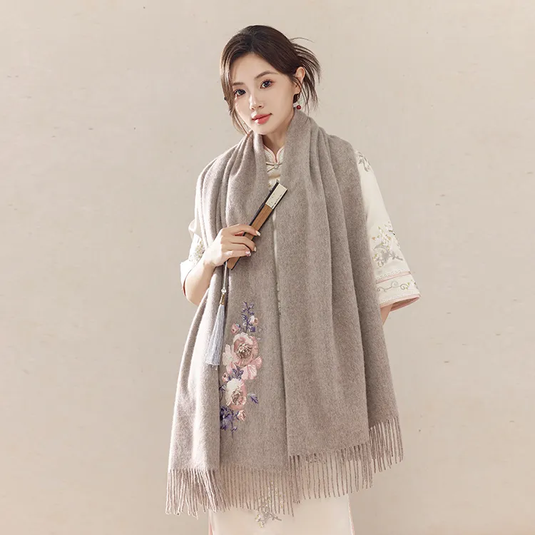 Fancet Studios 100% Sheep Wool Knit Scarves Women's-46