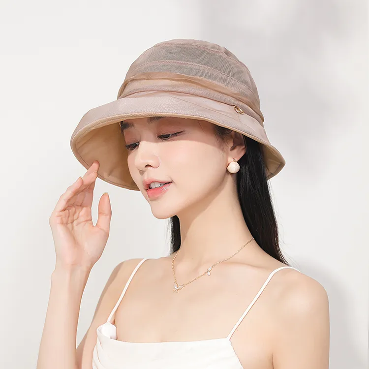 Fancet Studios 100% Mulberry Silk Sun Protection Hats Women's-2