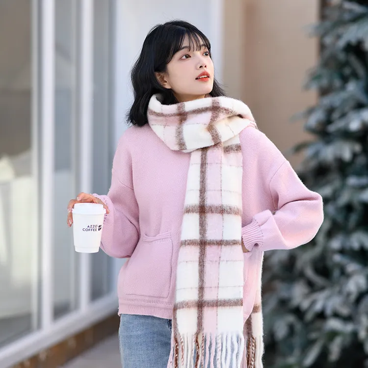 Fancet Studios Sheep Wool Knit Scarves Women's-14