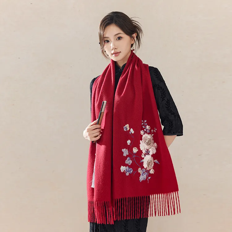 Fancet Studios 100% Sheep Wool Knit Scarves Women's-7