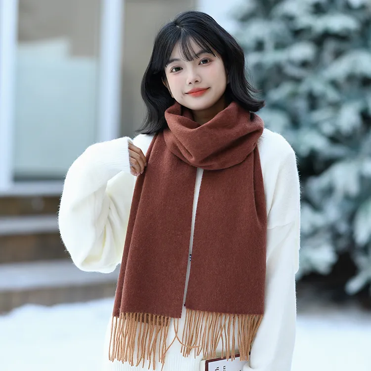 Fancet Studios 100% Sheep Wool Knit Scarves Women's-1