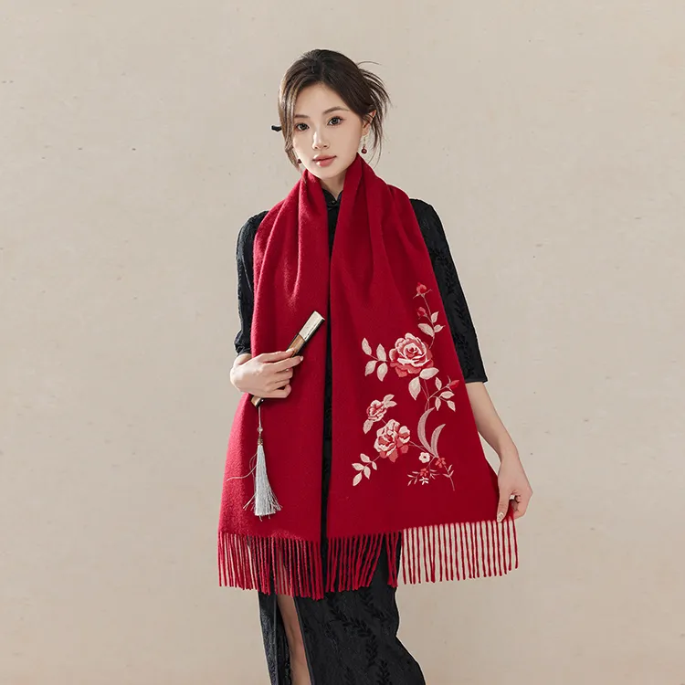 Fancet Studios Sheep Wool Knit Scarves Women's-33