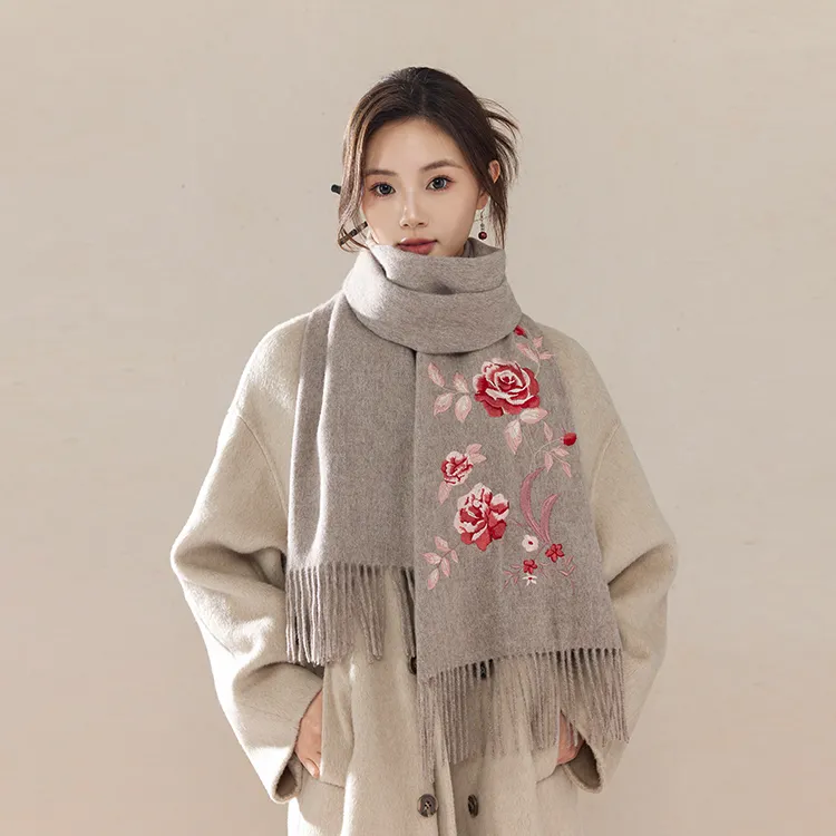 Fancet Studios Sheep Wool Knit Scarves Women's-41