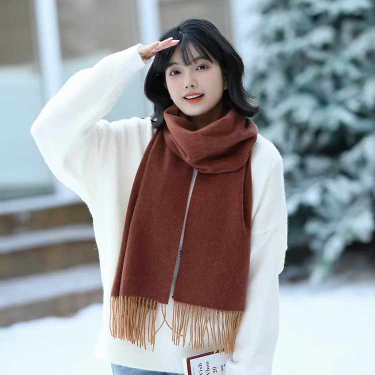 Fancet Studios 100% Sheep Wool Knit Scarves Women's-2
