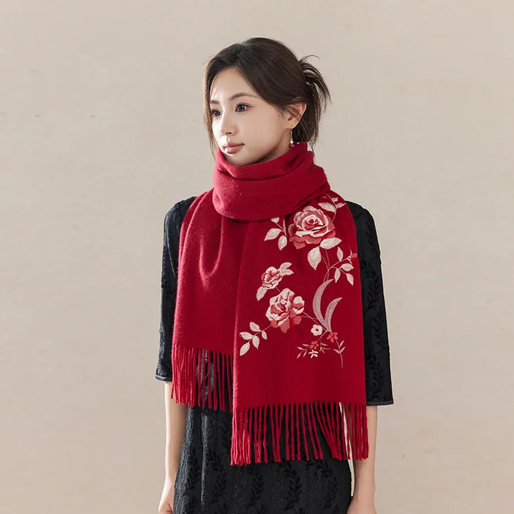 Fancet Studios Sheep Wool Knit Scarves Women's-32