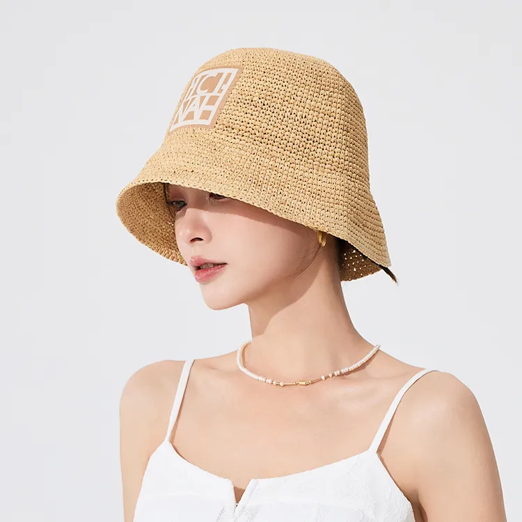 Fancet Studios Raffia Bucket Hats Women's-1