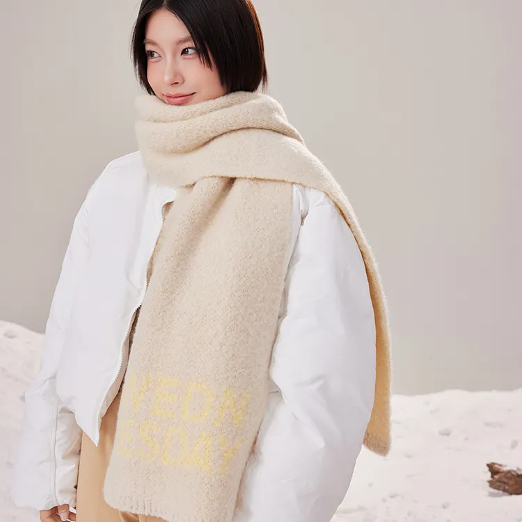 Fancet Studios Sheep Wool Knit Scarves Women's-3