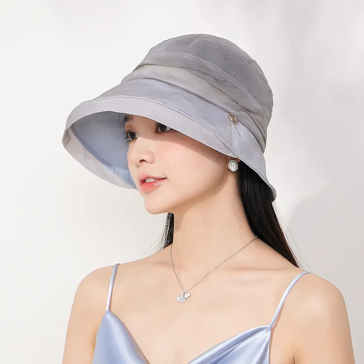 Fancet Studios 100% Mulberry Silk Sun Protection Hats Women's-4