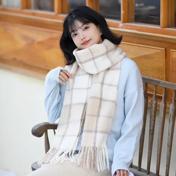 Fancet Studios Sheep Wool Knit Scarves Women's-2