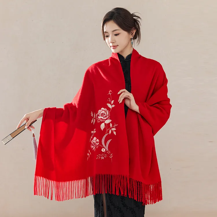 Fancet Studios Sheep Wool Knit Scarves Women's-21