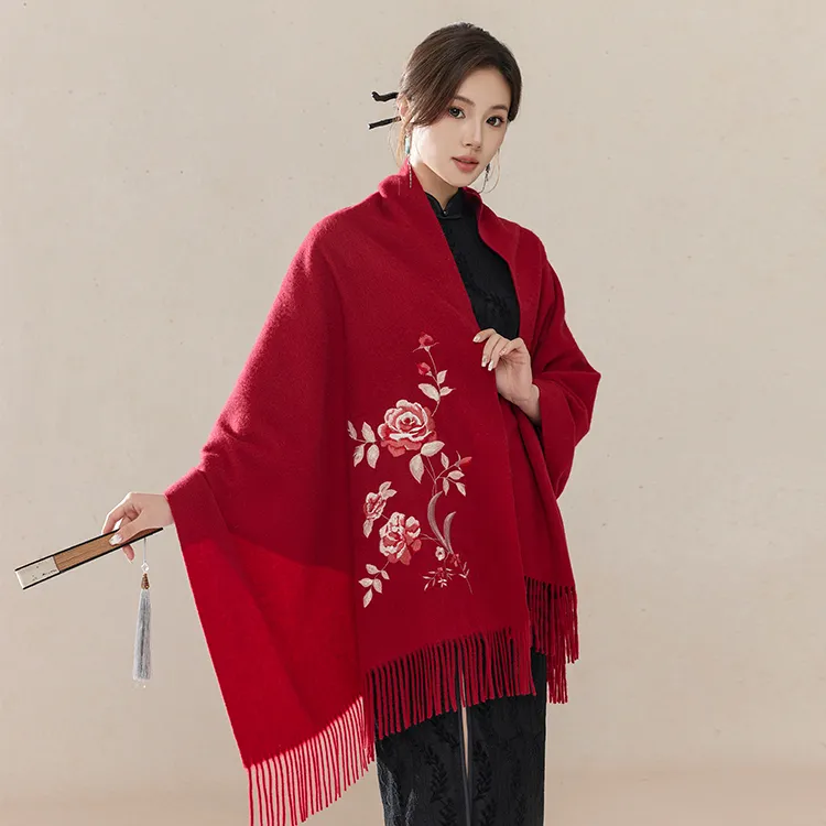 Fancet Studios Sheep Wool Knit Scarves Women's-7