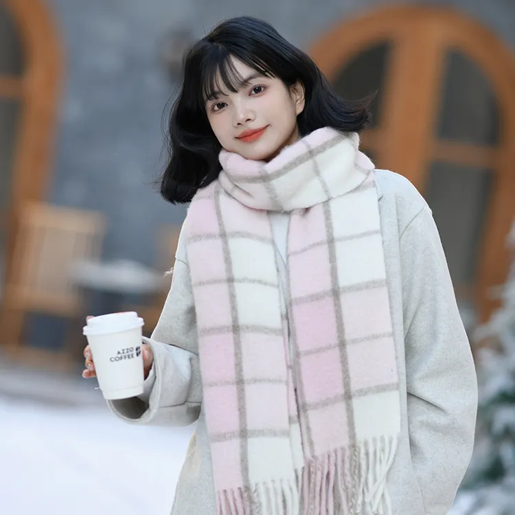 Fancet Studios Sheep Wool Knit Scarves Women's-11