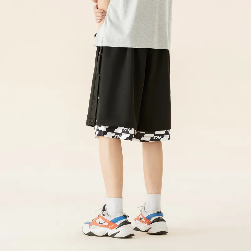TEN MIRO Casual Shorts Unisex Black-3