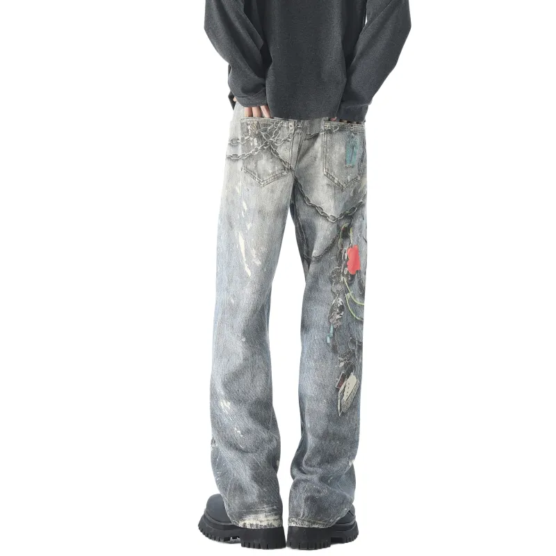 TEN MIRO Jeans Unisex Blue-1