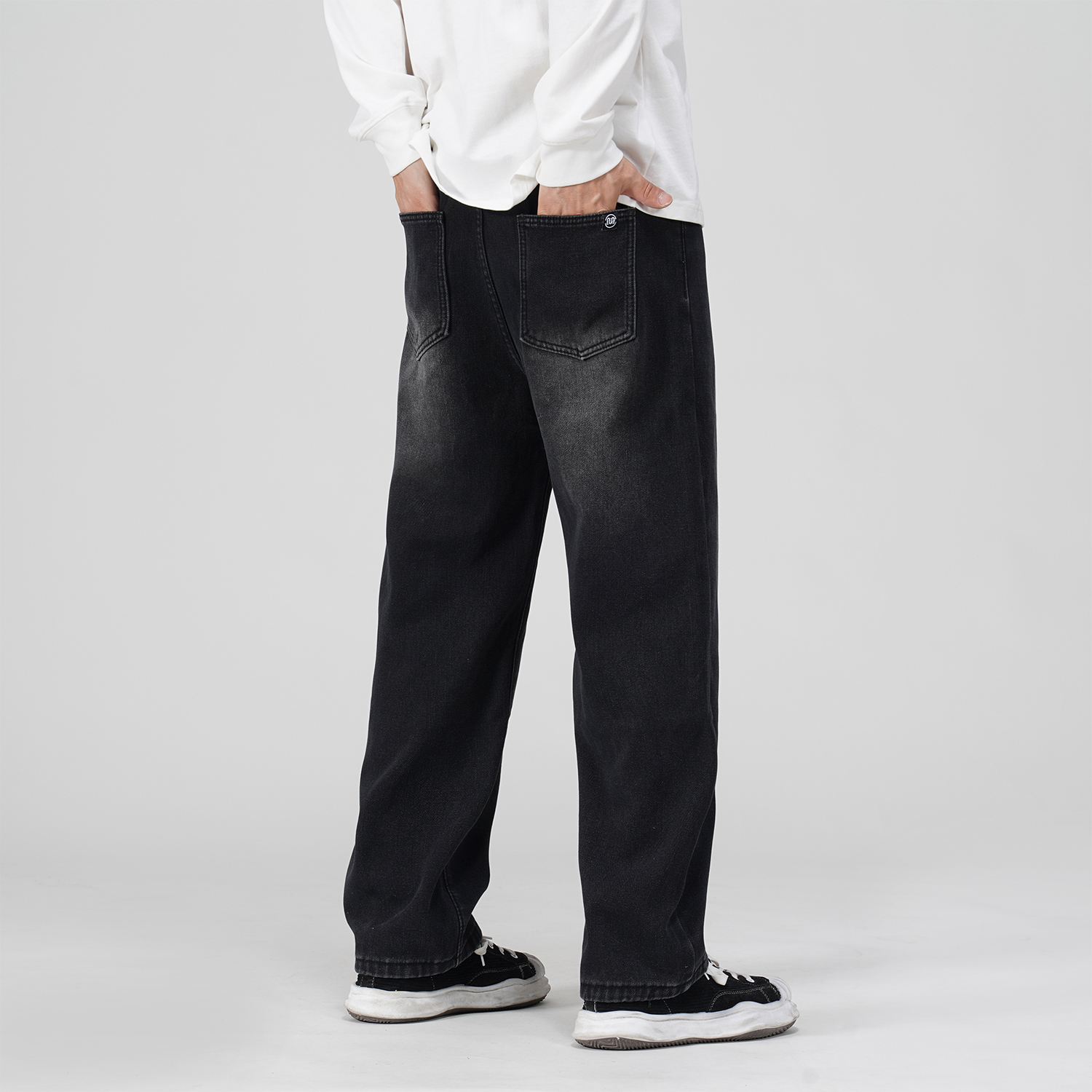 TEN MIRO Jeans Unisex Black (Regular) M - POIZON