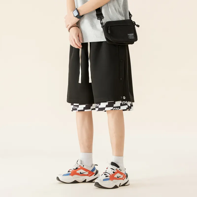TEN MIRO Casual Shorts Unisex Black-6