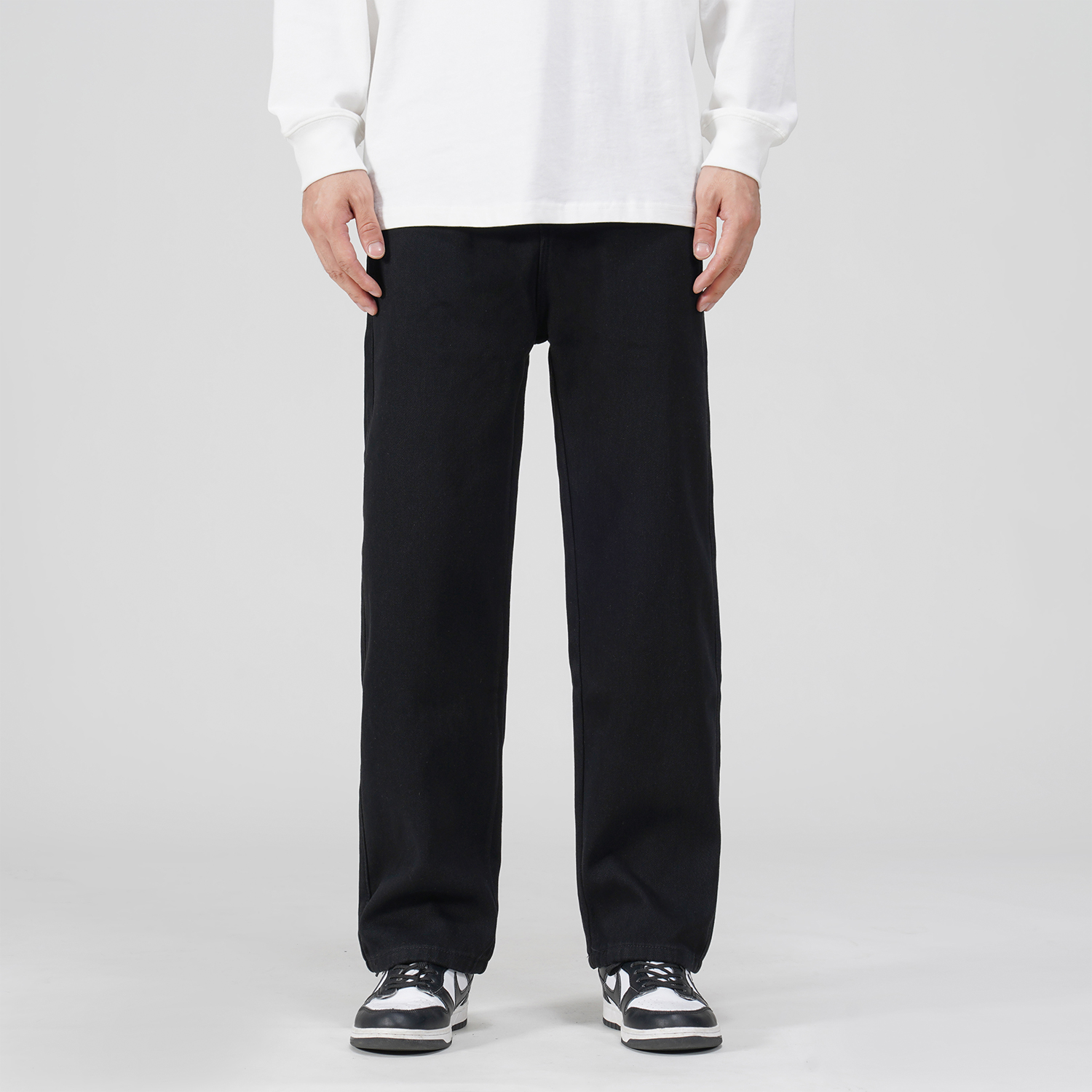 TEN MIRO Jeans Unisex Black (Regular) M - POIZON