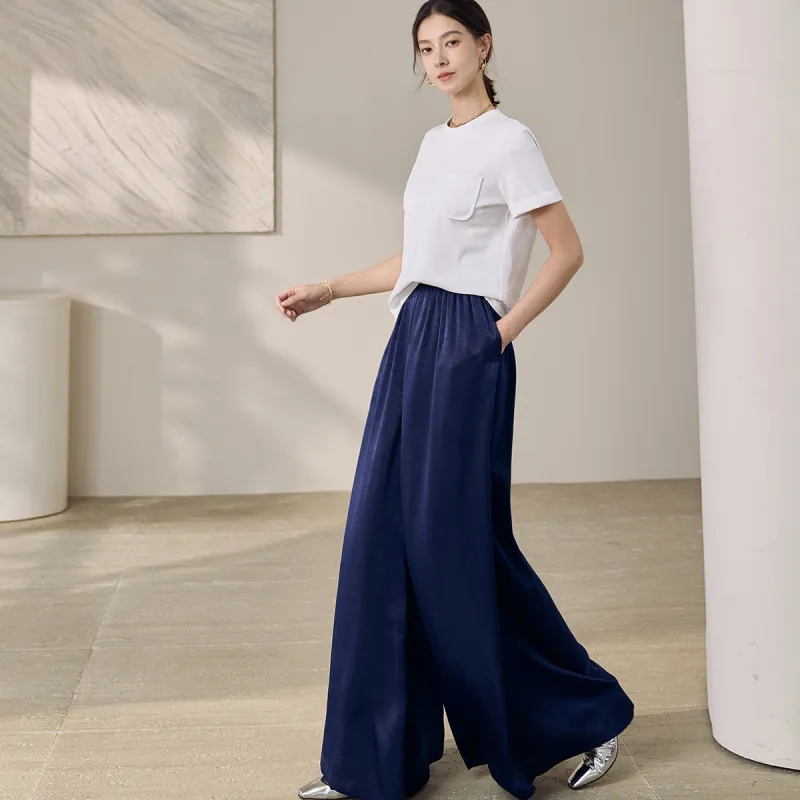 ROEYSHOUSE Casual Pants Women's Dark Blue-4