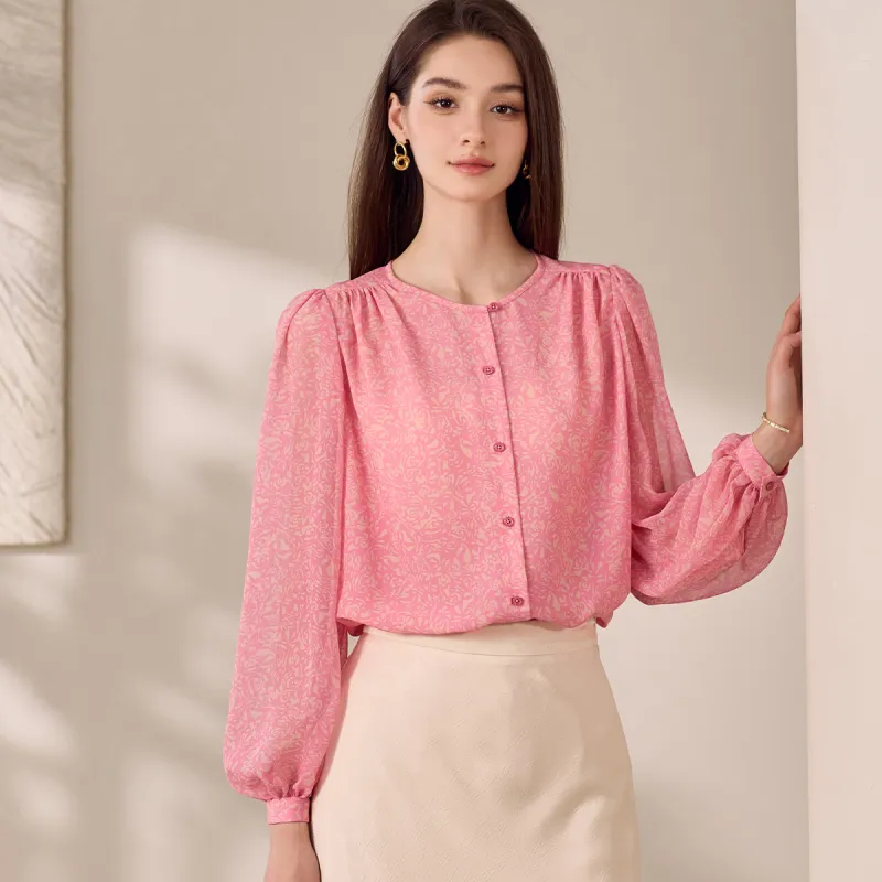 ROEYSHOUSE Shirt Women's Pink Floral Color-3