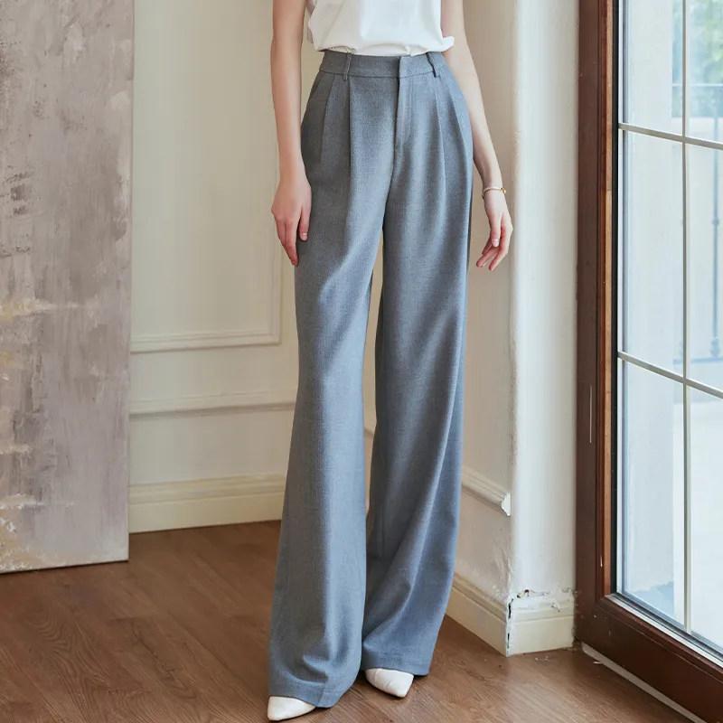 ROEYSHOUSE Casual Pants Women's Light Gray-2