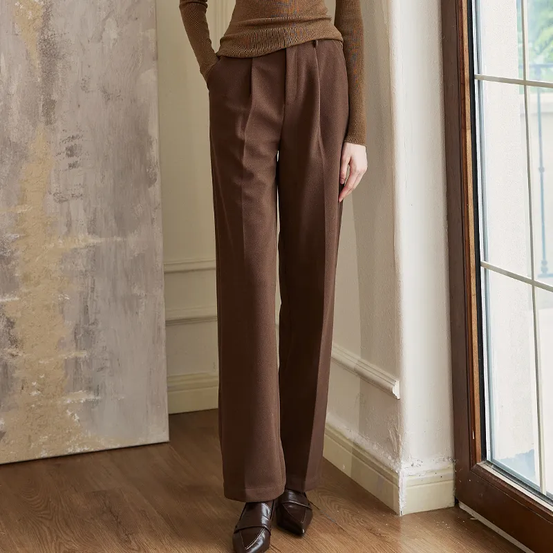ROEYSHOUSE Casual Pants Women's Coffee-3