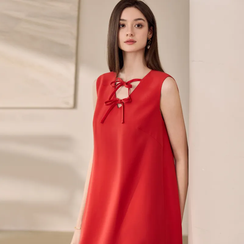 ROEYSHOUSE Sleeveless Dress Women's Orange Red-3