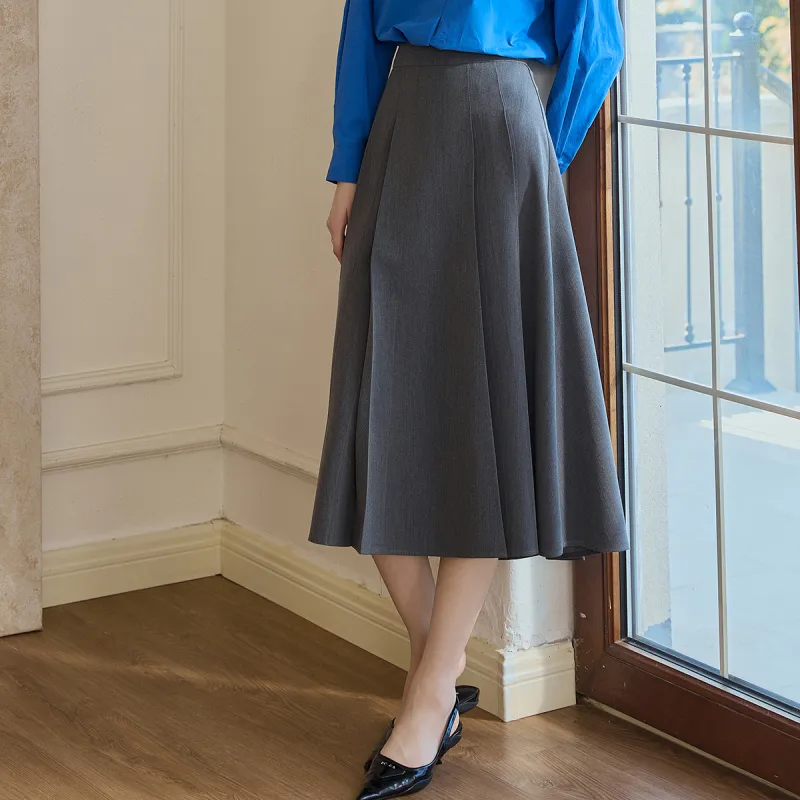 ROEYSHOUSE Casual Long Skirt Women's Gray-3