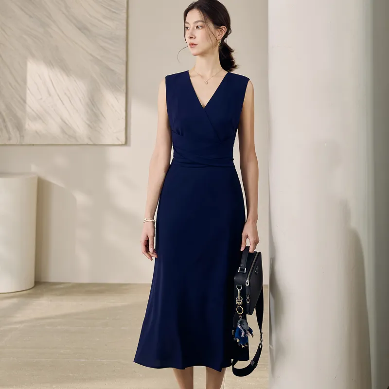 ROEYSHOUSE Sleeveless Dress Women's Dark Blue-5
