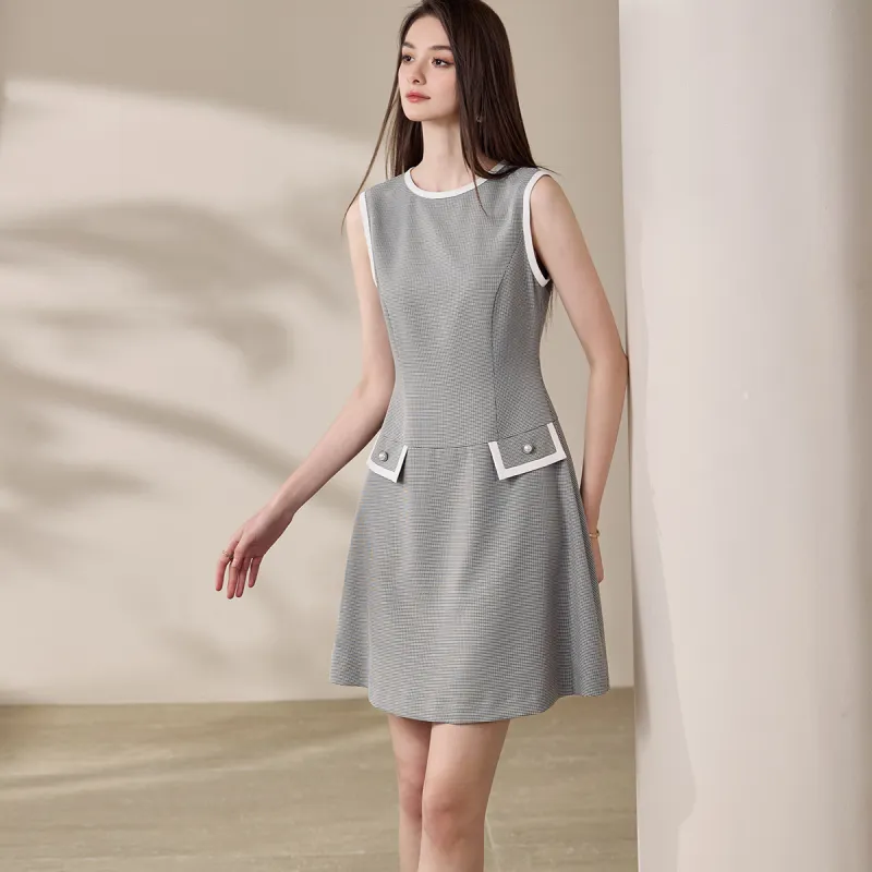 ROEYSHOUSE Sleeveless Dress Women's Houndstooth-2