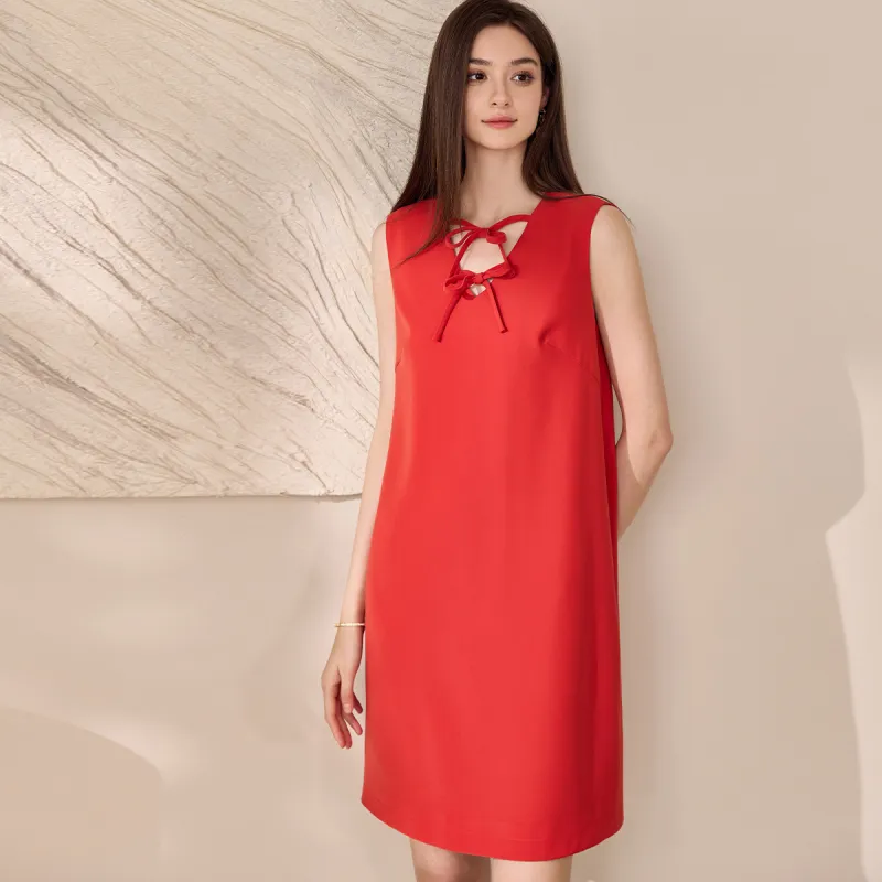 ROEYSHOUSE Sleeveless Dress Women's Orange Red-4