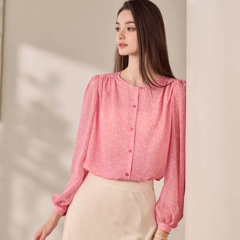 ROEYSHOUSE Shirt Women's Pink Floral Color-2