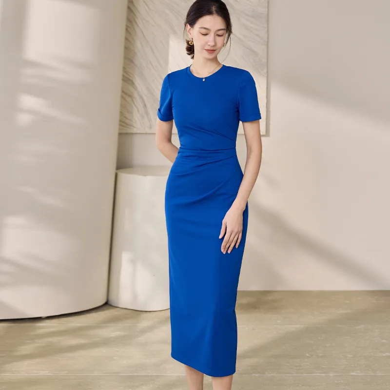 ROEYSHOUSE Short Sleeved Dress Women's Royal Blue-5