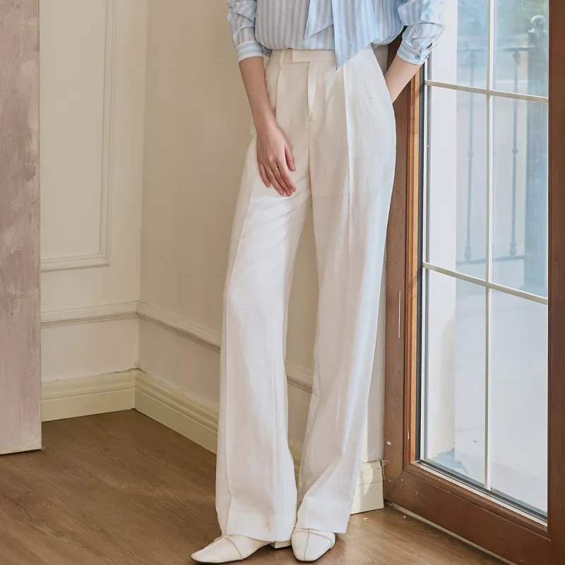 ROEYSHOUSE Casual Pants Women's Ecru-3
