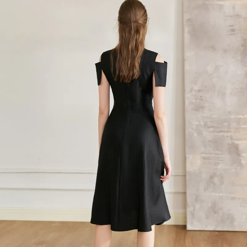 ROEYSHOUSE Short Sleeved Dress Women's Black-2
