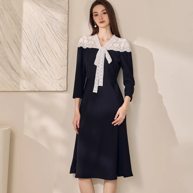 ROEYSHOUSE Long Sleeved Dresses Women's Black-5
