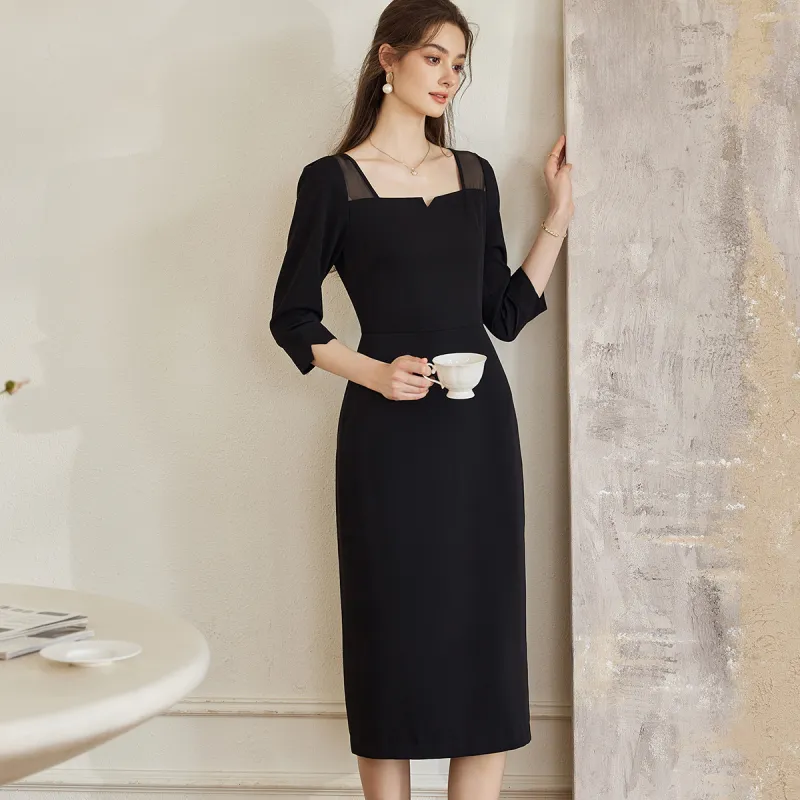 ROEYSHOUSE Long Sleeved Dresses Women's Black-2