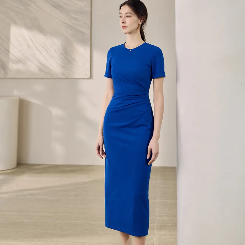 ROEYSHOUSE Short Sleeved Dress Women's Royal Blue-3