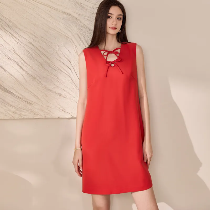ROEYSHOUSE Sleeveless Dress Women's Orange Red-5