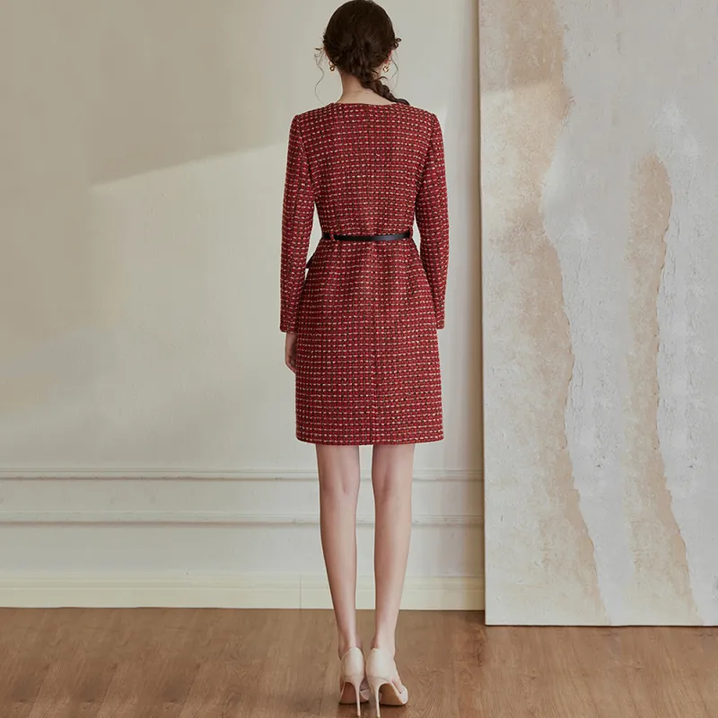 ROEYSHOUSE Long Sleeved Dress Women's Red-2